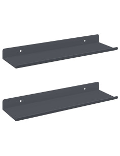 Scaffale da parete 2 pcs Antracite 30 x 9 x 2,5 cm 2