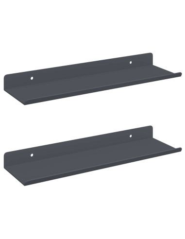 Scaffale da parete 2 pcs Antracite 30 x 9 x 2,5 cm