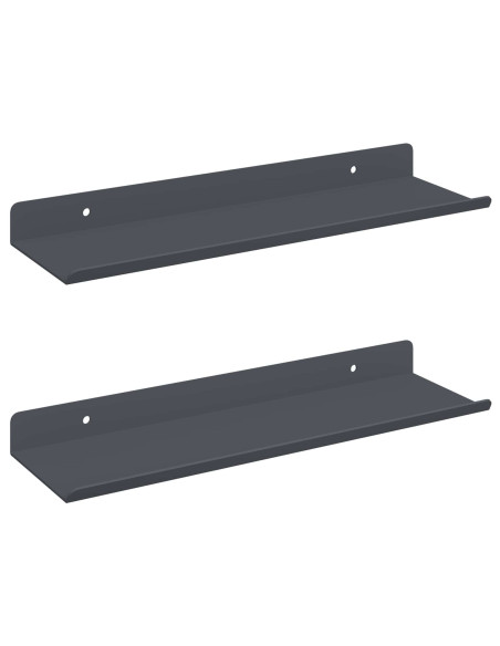 Scaffale da parete 2 pcs Antracite 30 x 9 x 2,5 cm