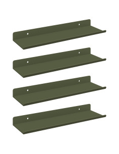 Scaffale da parete 4 pcs Verde oliva 30 x 9 x 2,5 cm 2