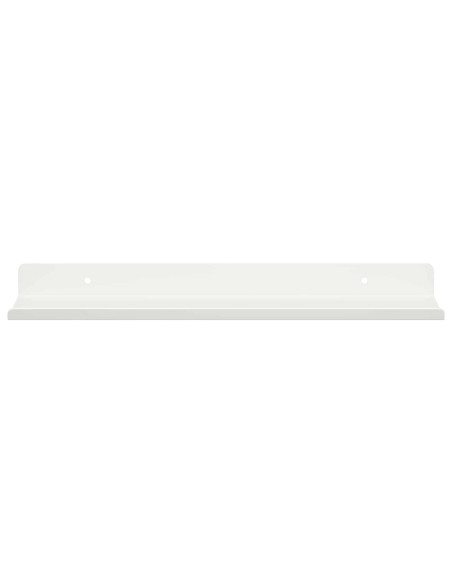 Scaffale da parete con lo scaffale 4 pcs Bianco 30 x 9 x 2,5 cm
