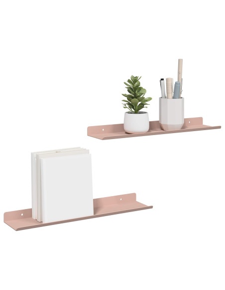 Scaffale da parete con lo scaffale 2 pcs Rosa 40 x 9 x 2,5 cm