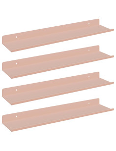 Scaffale da parete con lo scaffale 4 pcs Rosa 40 x 9 x 2,5 cm 2