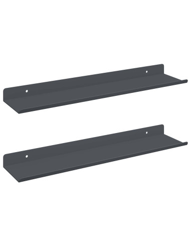 Scaffale da parete 2 pcs Antracite 40 x 9 x 2,5 cm