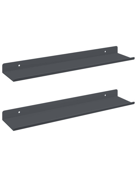 Scaffale da parete 2 pcs Antracite 40 x 9 x 2,5 cm