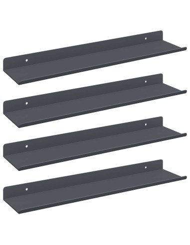 Scaffale da parete 4 pcs Antracite 40 x 9 x 2,5 cm