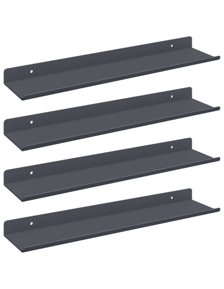 Scaffale da parete 4 pcs Antracite 40 x 9 x 2,5 cm