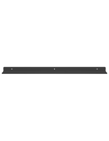 Scaffale da parete con lo scaffale 4 pcs Nero 60 x 9 x 2,5 cm