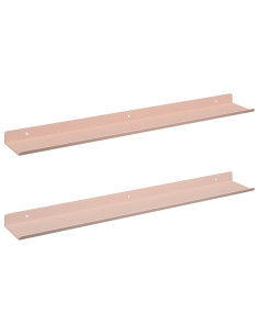 Scaffale da parete con lo scaffale 2 pcs Rosa 60 x 9 x 2,5 cm 2
