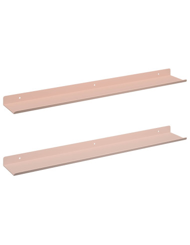 Scaffale da parete con lo scaffale 2 pcs Rosa 60 x 9 x 2,5 cm