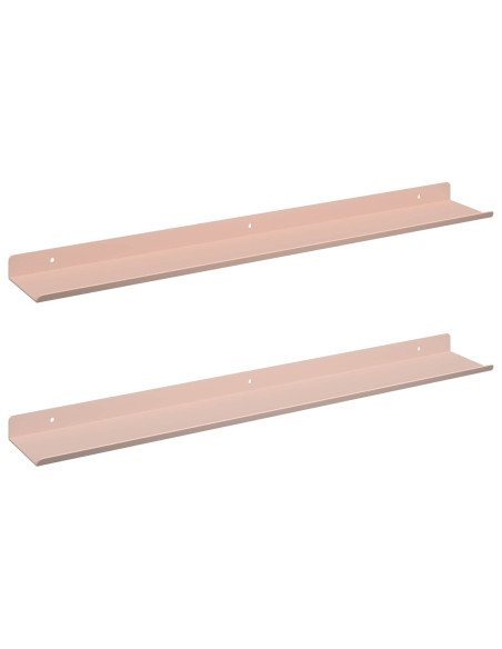 Scaffale da parete con lo scaffale 2 pcs Rosa 60 x 9 x 2,5 cm