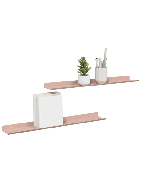 Scaffale da parete con lo scaffale 2 pcs Rosa 60 x 9 x 2,5 cm
