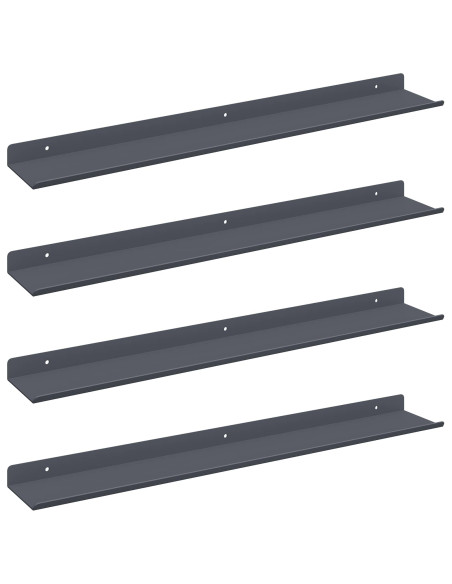 Scaffale da parete 4 pcs Antracite 60 x 9 x 2,5 cm