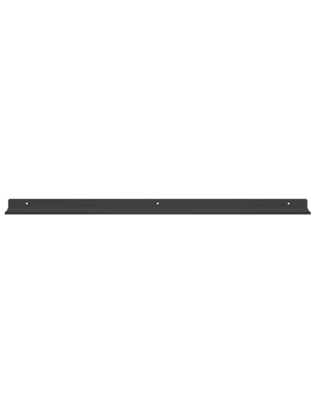 Scaffale da parete con lo scaffale 2 pcs Nero 80 x 9 x 2,5 cm