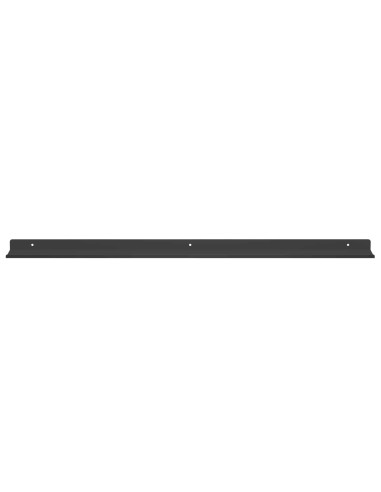 Scaffale da parete con lo scaffale 4 pcs Nero 80 x 9 x 2,5 cm
