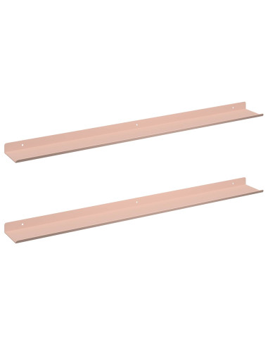 Scaffale da parete con lo scaffale 2 pcs Rosa 80 x 9 x 2,5 cm
