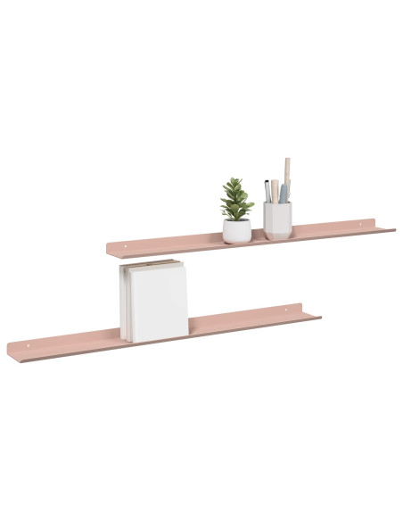 Scaffale da parete con lo scaffale 2 pcs Rosa 80 x 9 x 2,5 cm