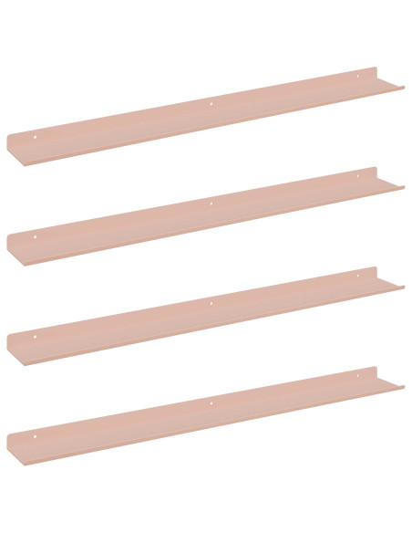 Scaffale da parete con lo scaffale 4 pcs Rosa 80 x 9 x 2,5 cm