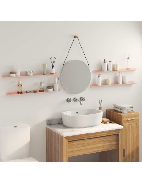 Scaffale da parete con lo scaffale 4 pcs Rosa 80 x 9 x 2,5 cm
