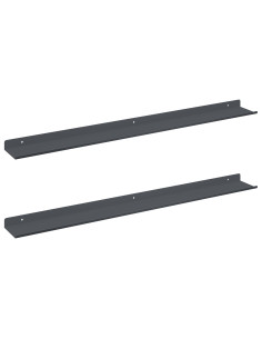 Scaffale da parete 2 pcs Antracite 80 x 9 x 2,5 cm 2