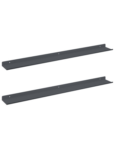 Scaffale da parete 2 pcs Antracite 80 x 9 x 2,5 cm