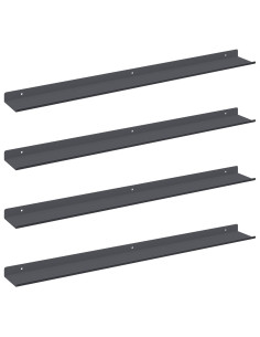 Scaffale da parete 4 pcs Antracite 80 x 9 x 2,5 cm 2