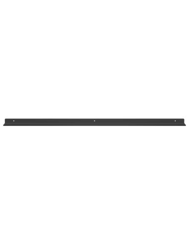 Scaffale da parete con lo scaffale 2 pcs Nero 100 x 9 x 2,5 cm