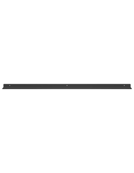 Scaffale da parete con lo scaffale 2 pcs Nero 100 x 9 x 2,5 cm