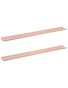 Scaffale da parete con lo scaffale 2 pcs Rosa 100 x 9 x 2,5 cm 2