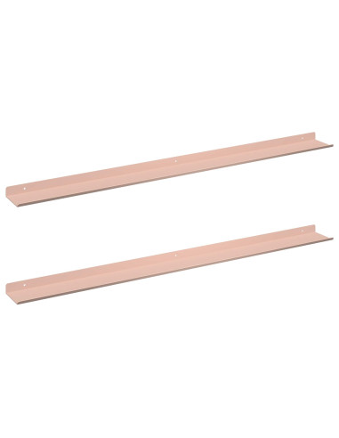 Scaffale da parete con lo scaffale 2 pcs Rosa 100 x 9 x 2,5 cm