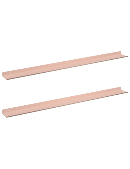 Scaffale da parete con lo scaffale 2 pcs Rosa 100 x 9 x 2,5 cm