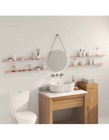 Scaffale da parete con lo scaffale 4 pcs Rosa 100 x 9 x 2,5 cm