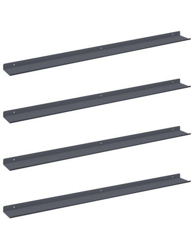 Scaffale da parete 4 pcs Antracite 100 x 9 x 2,5 cm