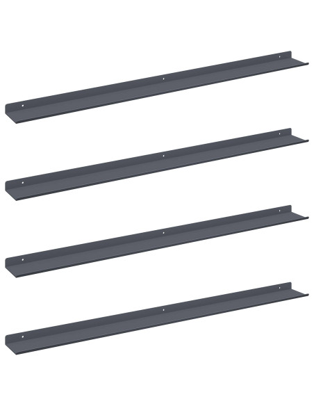 Scaffale da parete 4 pcs Antracite 100 x 9 x 2,5 cm