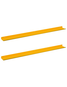 Scaffale da parete 2 pcs Giallo senape 100 x 9 x 2,5 cm 2