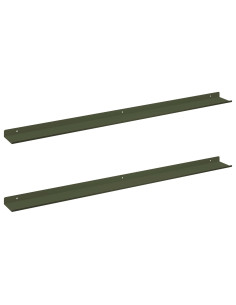 Scaffale da parete 2 pcs Verde oliva 100 x 9 x 2,5 cm 2