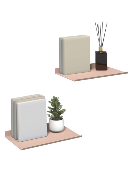 Scaffale da parete con lo scaffale 2 pcs Rosa 30 x 18 x 2,5 cm
