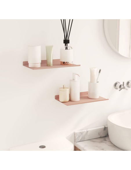 Scaffale da parete con lo scaffale 2 pcs Rosa 30 x 18 x 2,5 cm