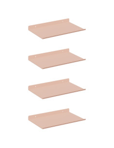 Scaffale da parete con lo scaffale 4 pcs Rosa 30 x 18 x 2,5 cm 2