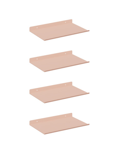 Scaffale da parete con lo scaffale 4 pcs Rosa 30 x 18 x 2,5 cm