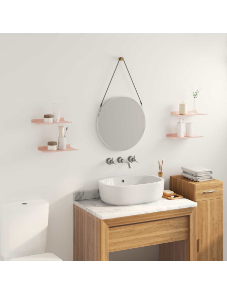 Scaffale da parete con lo scaffale 4 pcs Rosa 30 x 18 x 2,5 cm