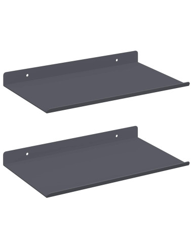 Scaffale da parete 2 pcs Antracite 30 x 18 x 2,5 cm
