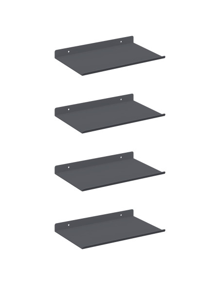 Scaffale da parete 4 pcs Antracite 30 x 18 x 2,5 cm