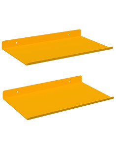 Scaffale da parete 2 pcs Giallo senape 30 x 18 x 2,5 cm 2