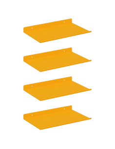 Scaffale da parete 4 pcs Giallo senape 30 x 18 x 2,5 cm 2