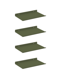 Scaffale da parete 4 pcs Verde oliva 30 x 18 x 2,5 cm 2