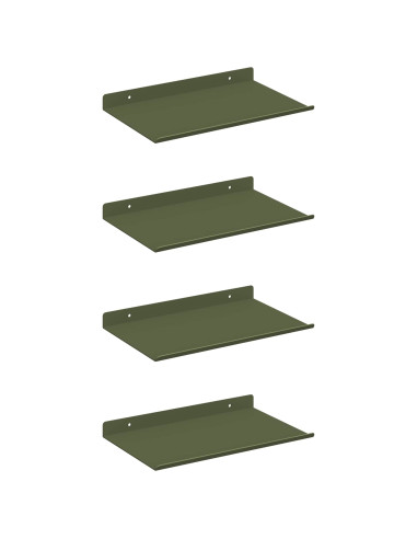 Scaffale da parete 4 pcs Verde oliva 30 x 18 x 2,5 cm