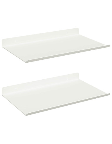 Scaffale da parete 2 pcs Bianco 30 x 18 x 2,5 cm