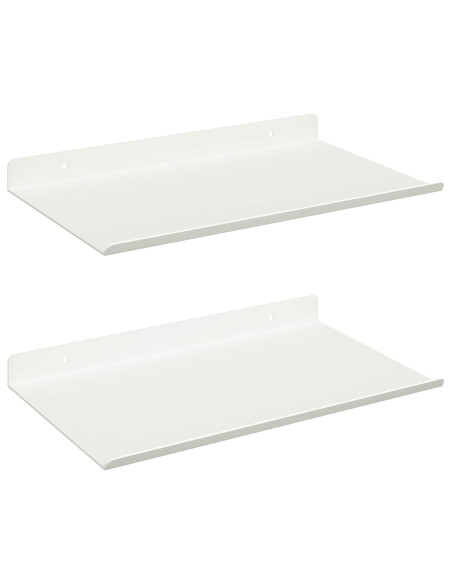 Scaffale da parete 2 pcs Bianco 30 x 18 x 2,5 cm