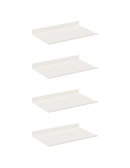 Scaffale da parete 4 pcs Bianco 30 x 18 x 2,5 cm